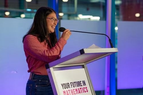 Catherine Dong's giving M4 Groundbreaking speech