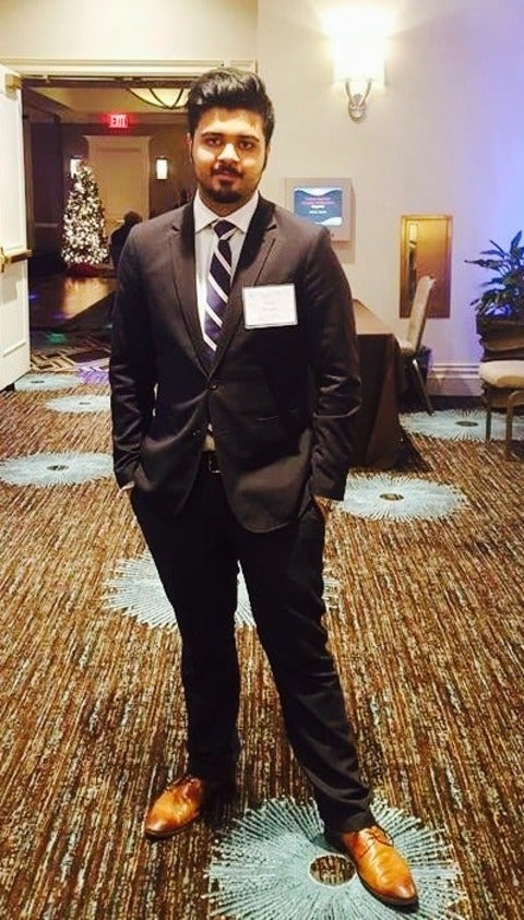 Zain Munir at a Hudson Insurance Group dinner