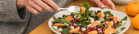 Plate with orange-based salad