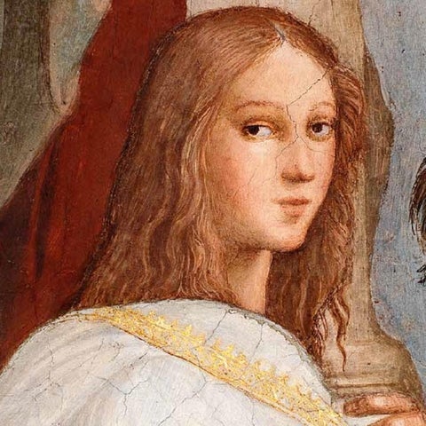 Close up of Hypatia from Raphael painting "The School of Athens" 