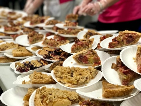 pies on a table