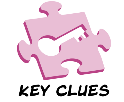 Key Clues Logo - a puzzle piece with a key in the middle