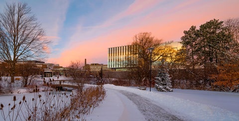 Campus during winter