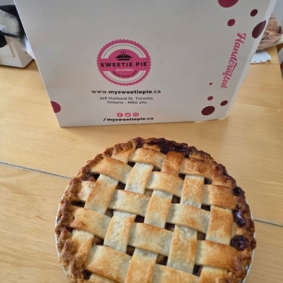 apple pie on a table