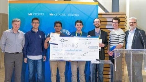 Winning students: Thomas Arab Alexander, Pranav Barot, Ryan Kinnear, Richard Wu