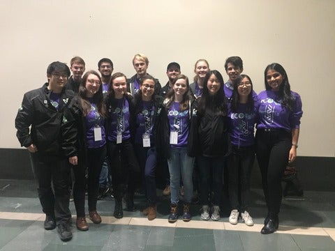 Waterloo iGEM team poses at competition