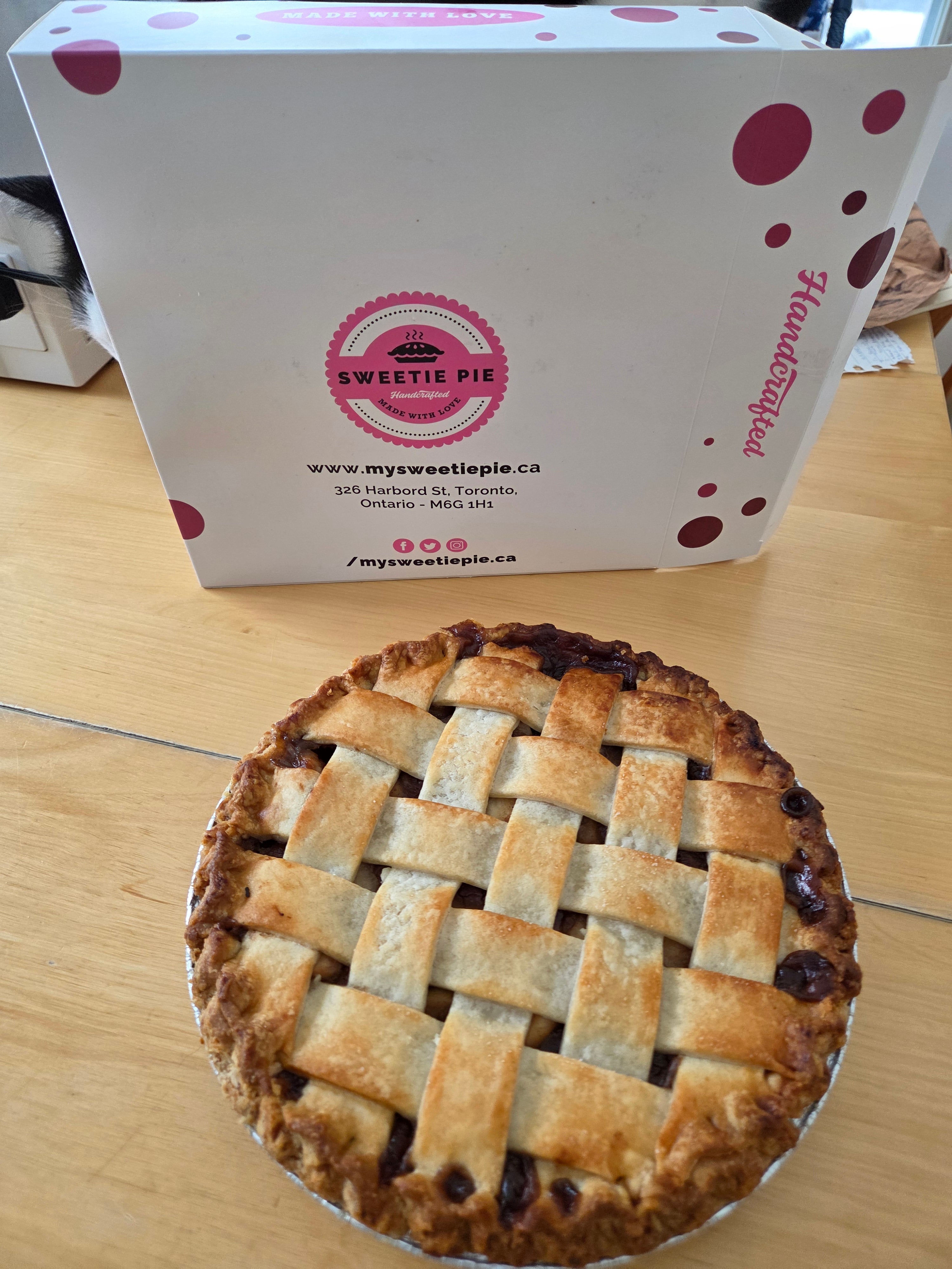 apple pie on a table