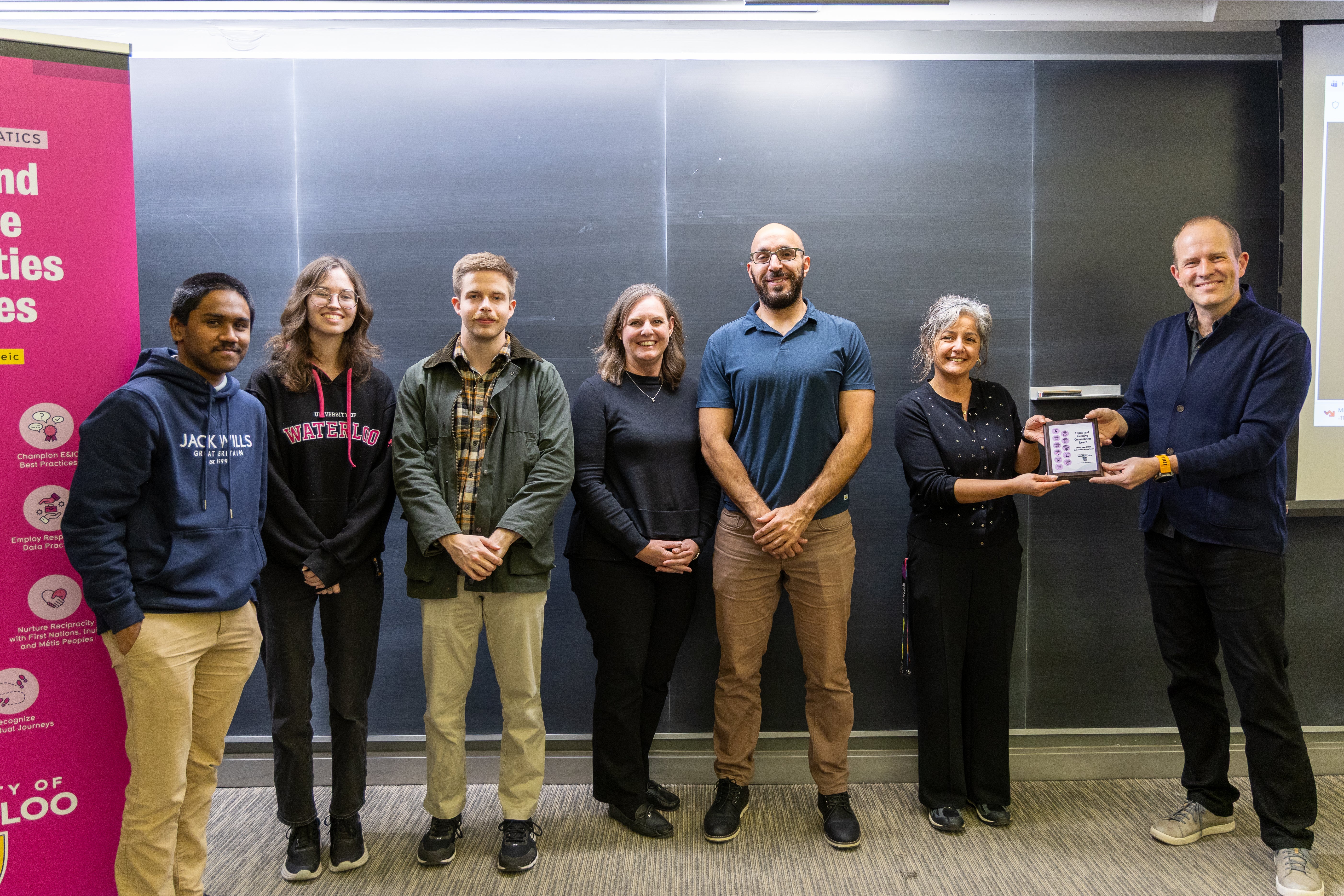 6 representatives from the Mathematics Tutoring Centre and Jochen Koenemann, the Dean of Mathematics