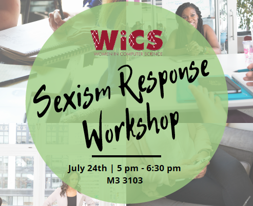 WiCS Sexism Response Workshop poster