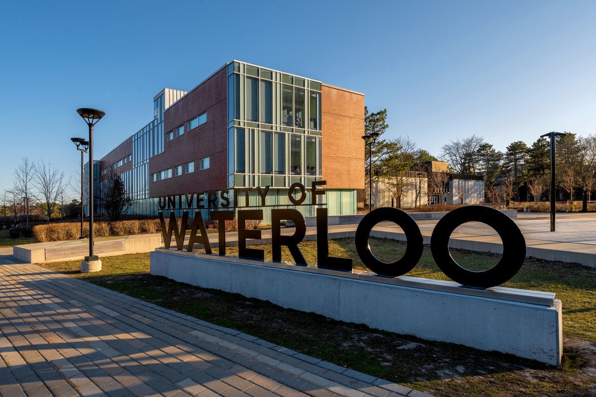 Waterloo sign on campus