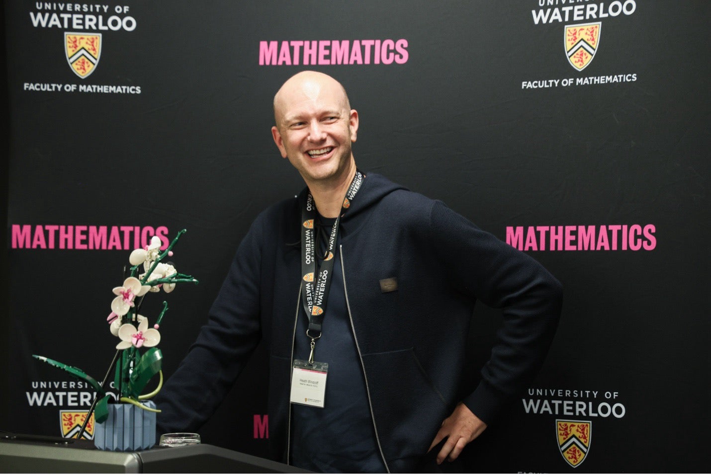 Heath Windcliff accepts his J.W. Medal in Computing and Innovation