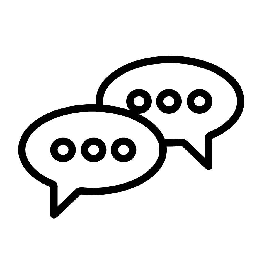 Icon of two speech bubbles