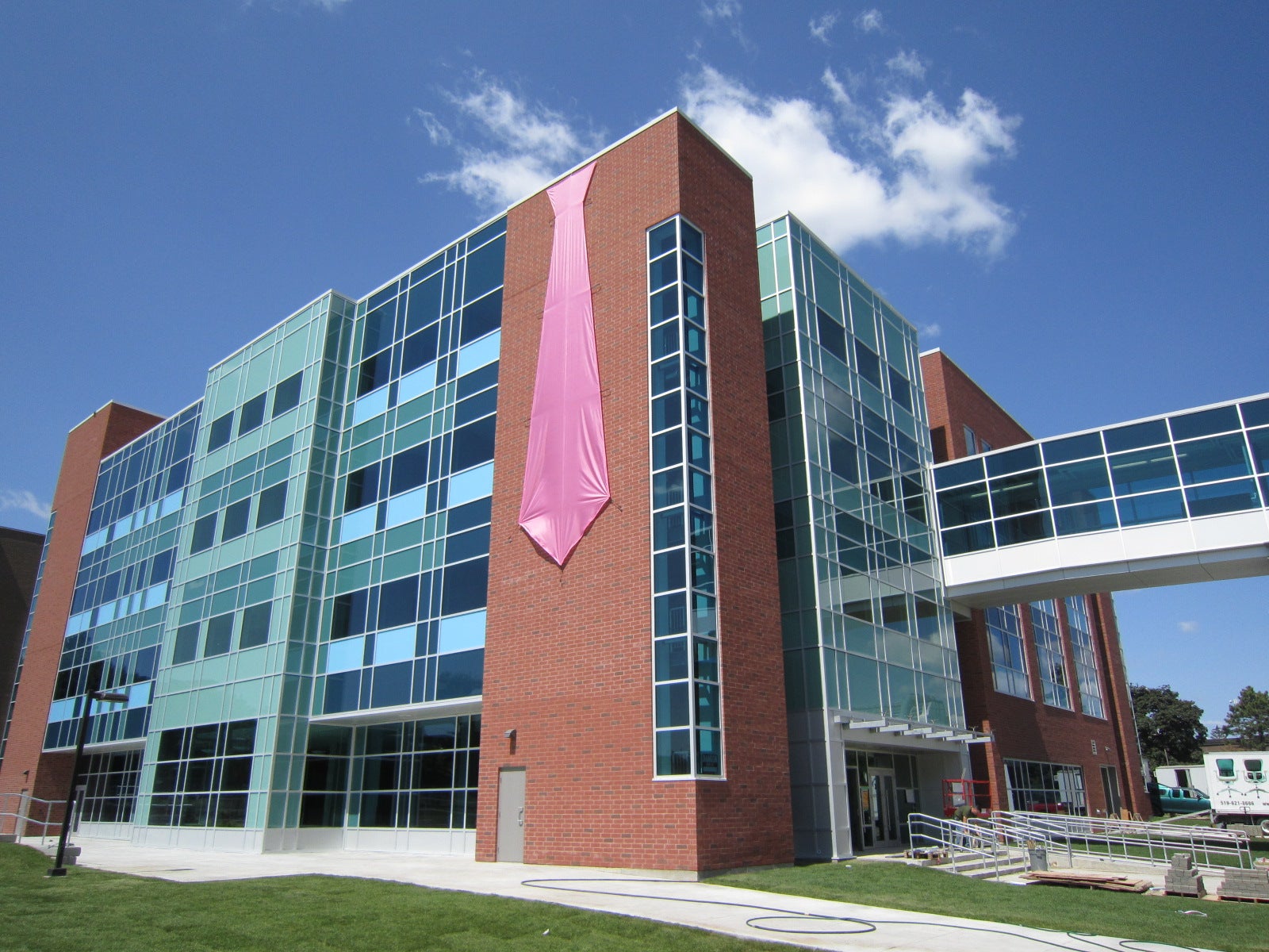 Mathematics 3 building with pink tie