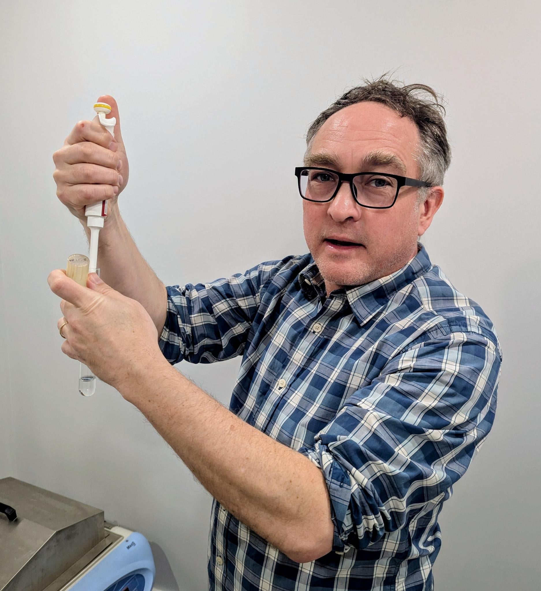 Matt Scott in the lab