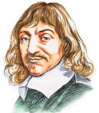 Rene Descartes illustrated portrait