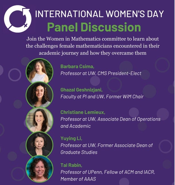 International Women's Day Panel Discussion poster