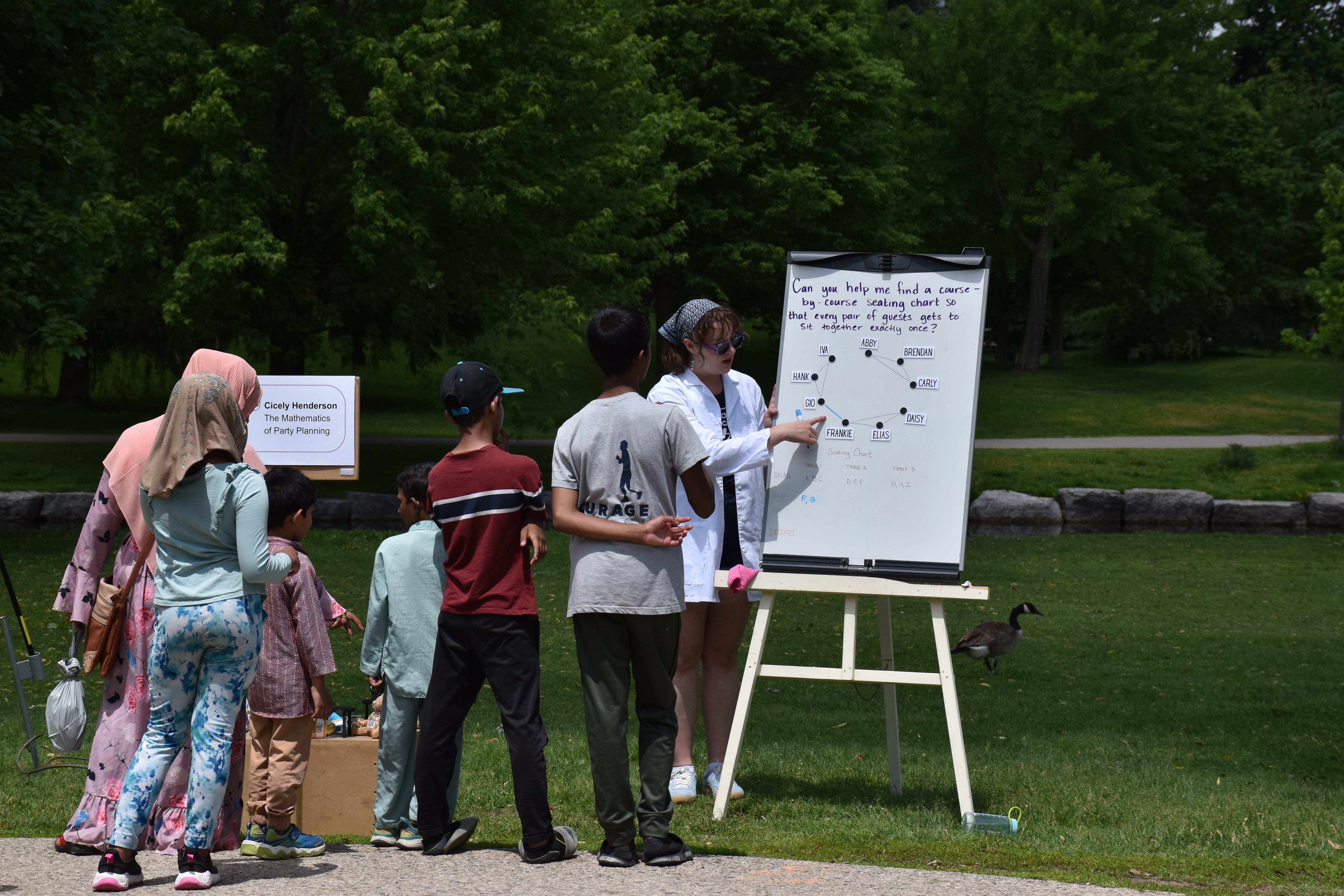 Cece presenting with Soapbox Science