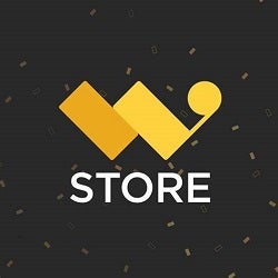 w store black and gold logo