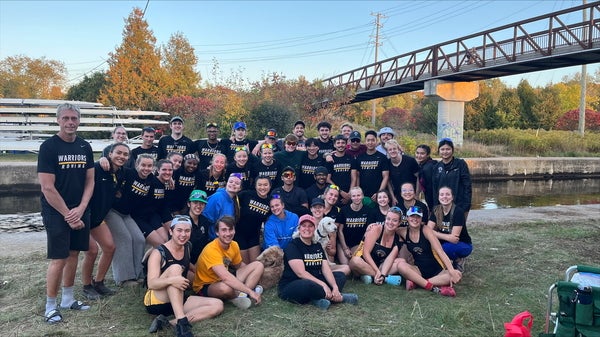 Waterloo rowing team with Helen Dong