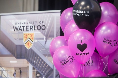 Waterloo Math 50th anniversary balloons