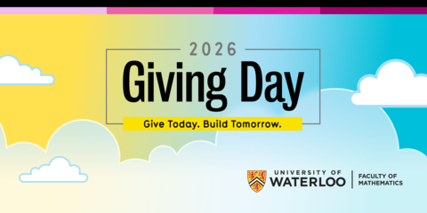 illustration of clouds in the sky with the text "Giving Day"