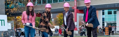 M4 groundbreaking shovels in ground