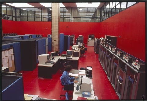 A photo of the Red Room computer facility in the DC building at the University of Waterloo.