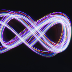 Laser light infinity loop