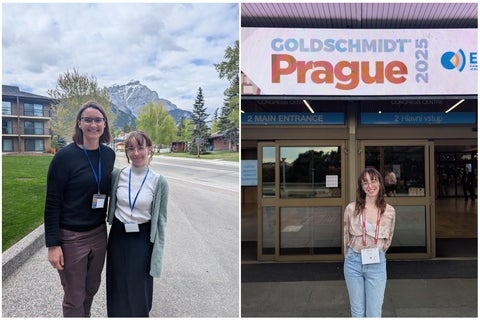 Decla and Jenine attending research conferences