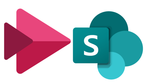 Microsoft Stream and SharePoint logos