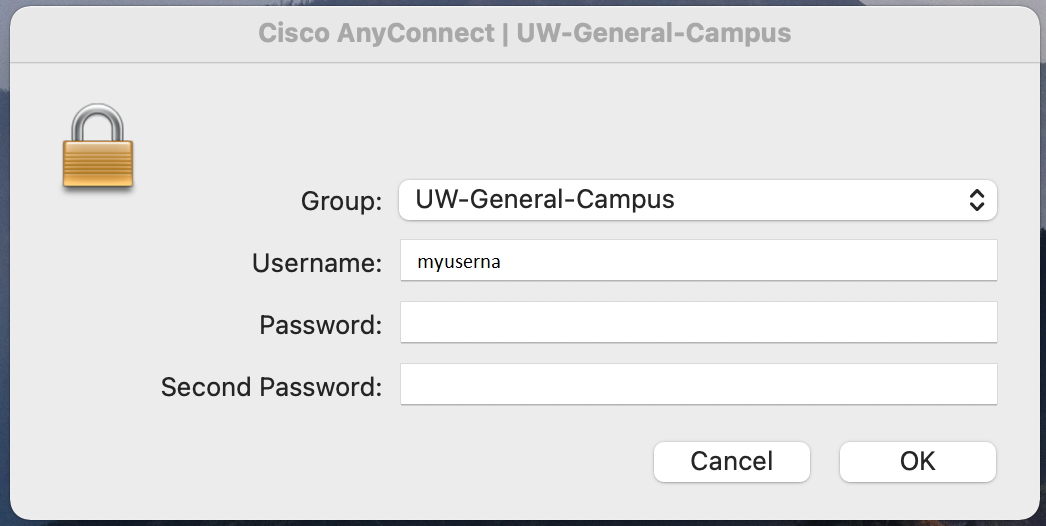 Mac cisco anyconnect login prompts