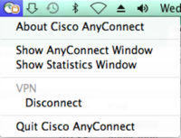 window with cisco anyconnect connected