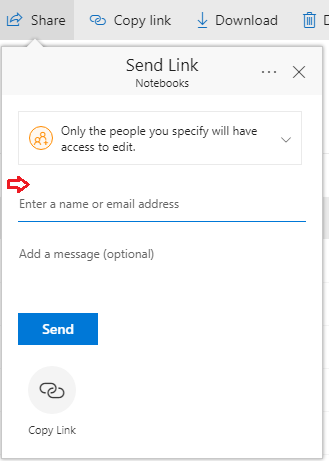 OneDrive address field