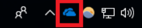 OneDrive app icon in taskbar