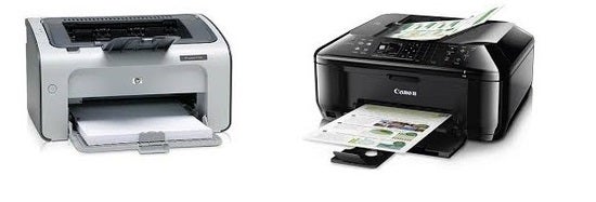 Laser printers side by side