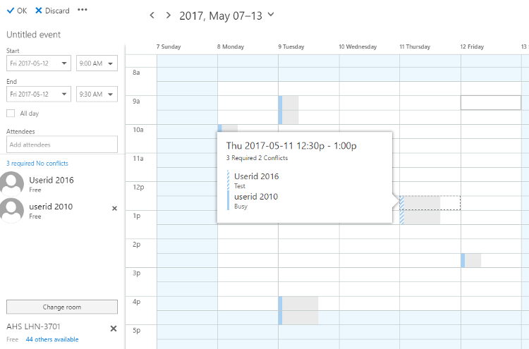 Create event - scheduling assistant