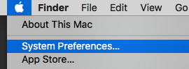 Apple Menu selected, and then System Preferences.