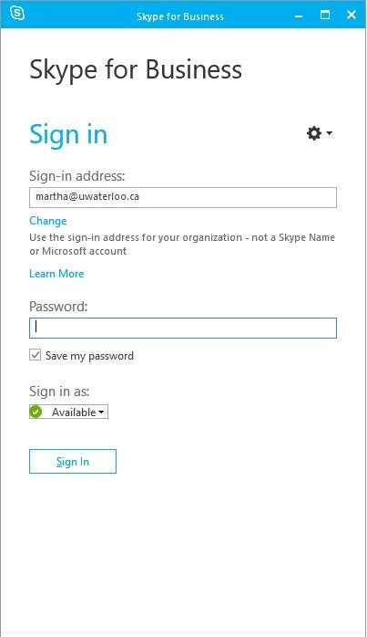 Skype sign with password