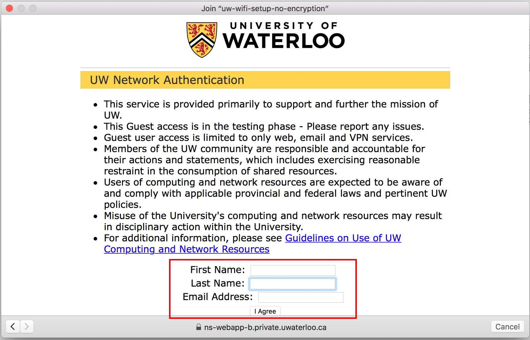 Network Authentication
