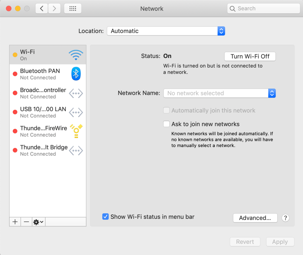 Selecting a wireless network connection method