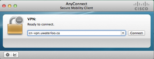 Cisco AnyConnect VPN Client screen