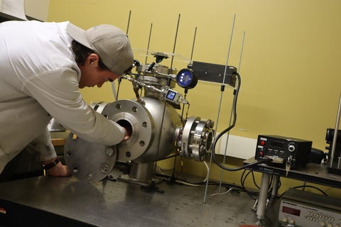 Connor MacRobbie in lab