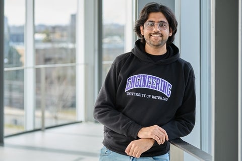 Nehal Verma posing for a portrait on campus.