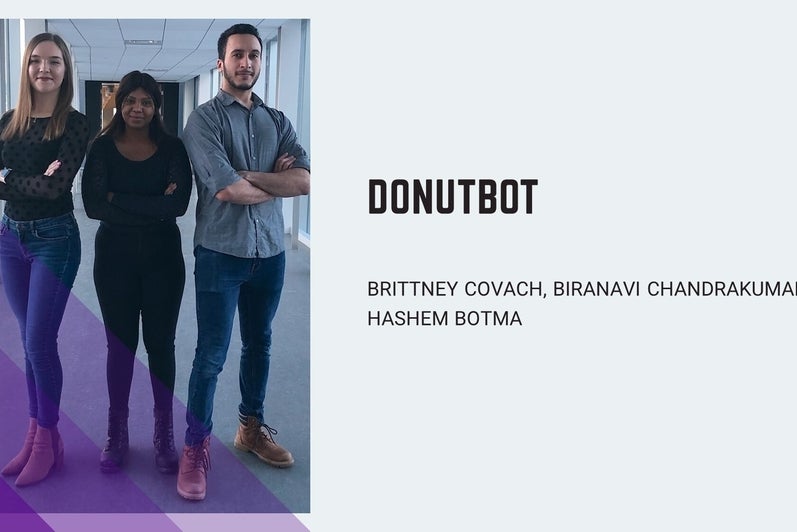 DonutBot aims decorates high-quality, customized donuts on-the-spot using a robotic arm and an automated controls system, within