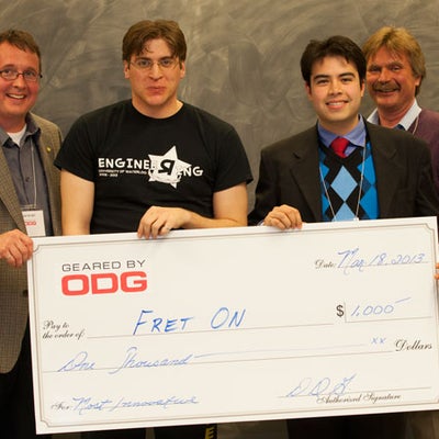 Best Innovation award being presented