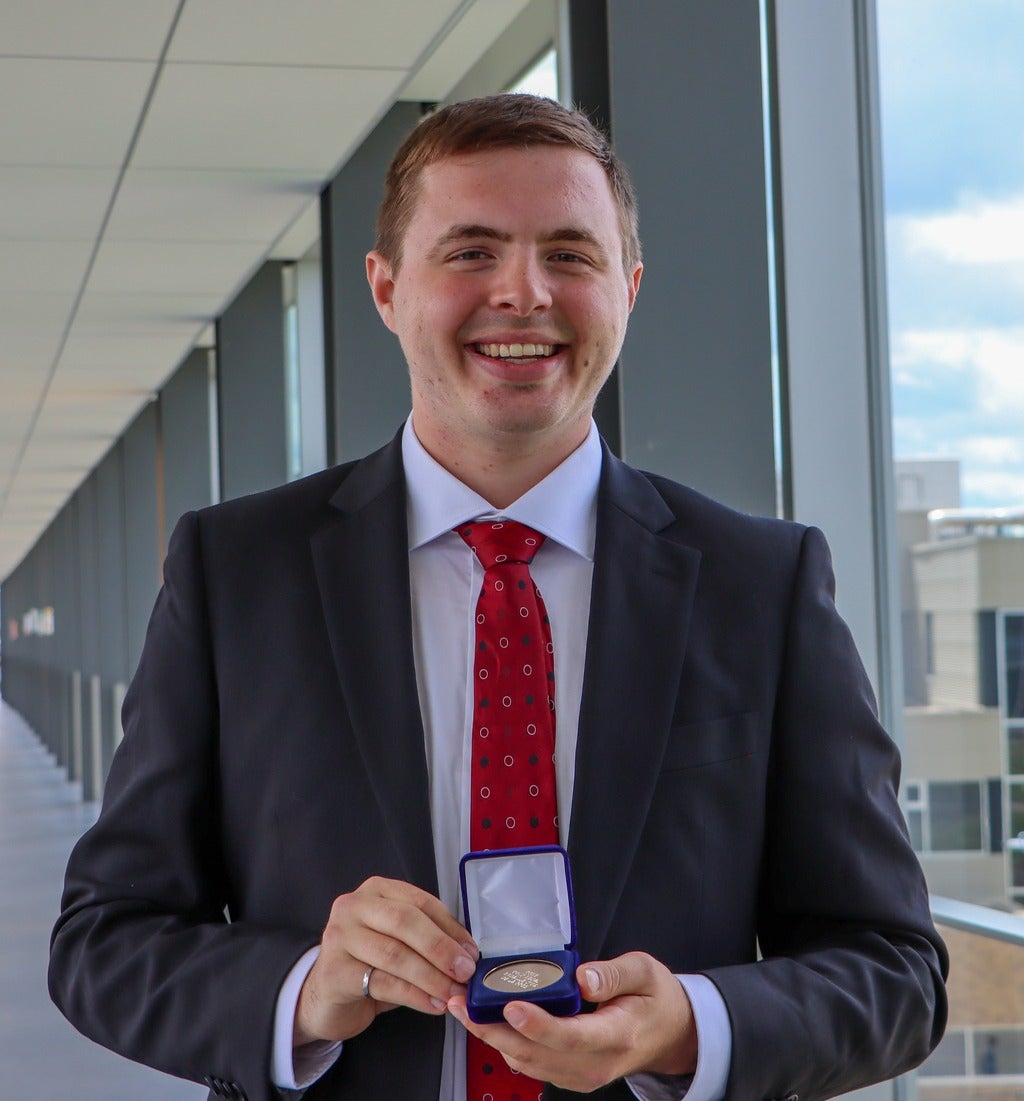 Matthew with CSME medal
