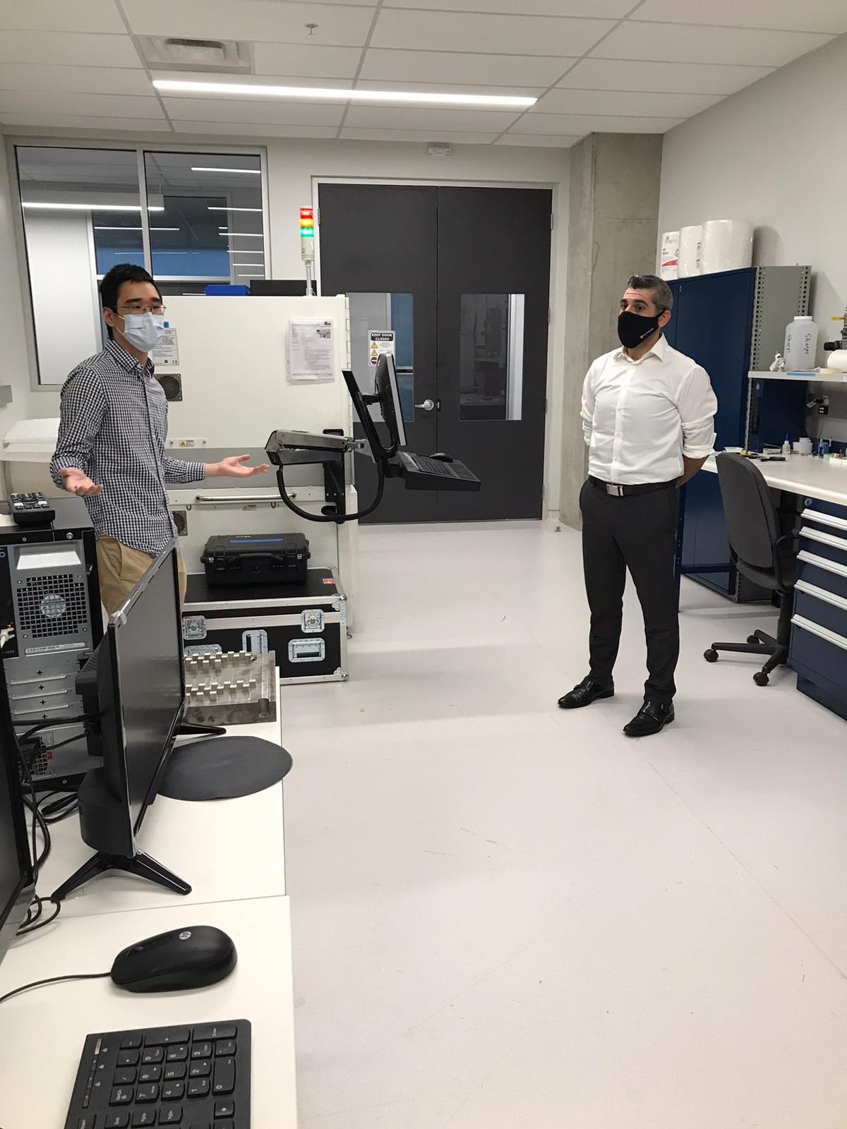 Ross Romano visiting the MSAM Lab
