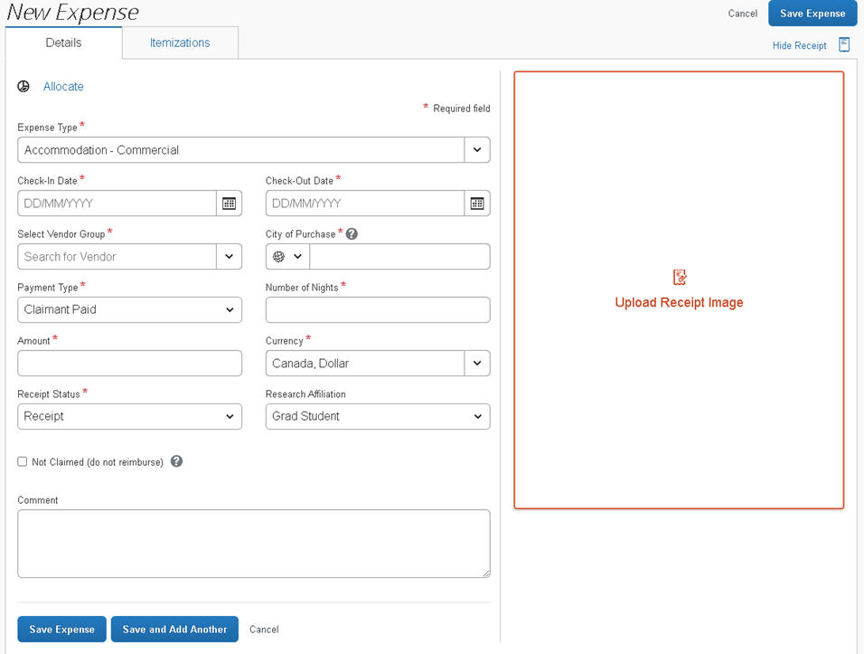 Create Report and fill in claim body