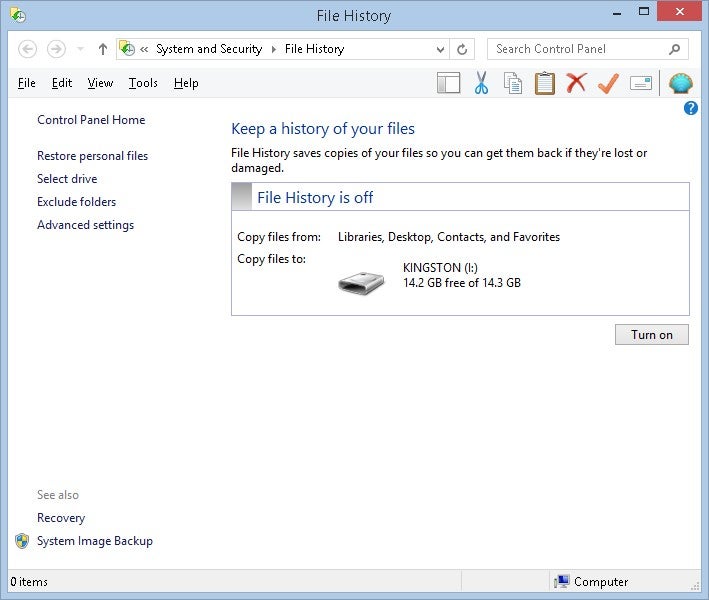 File history windows 2