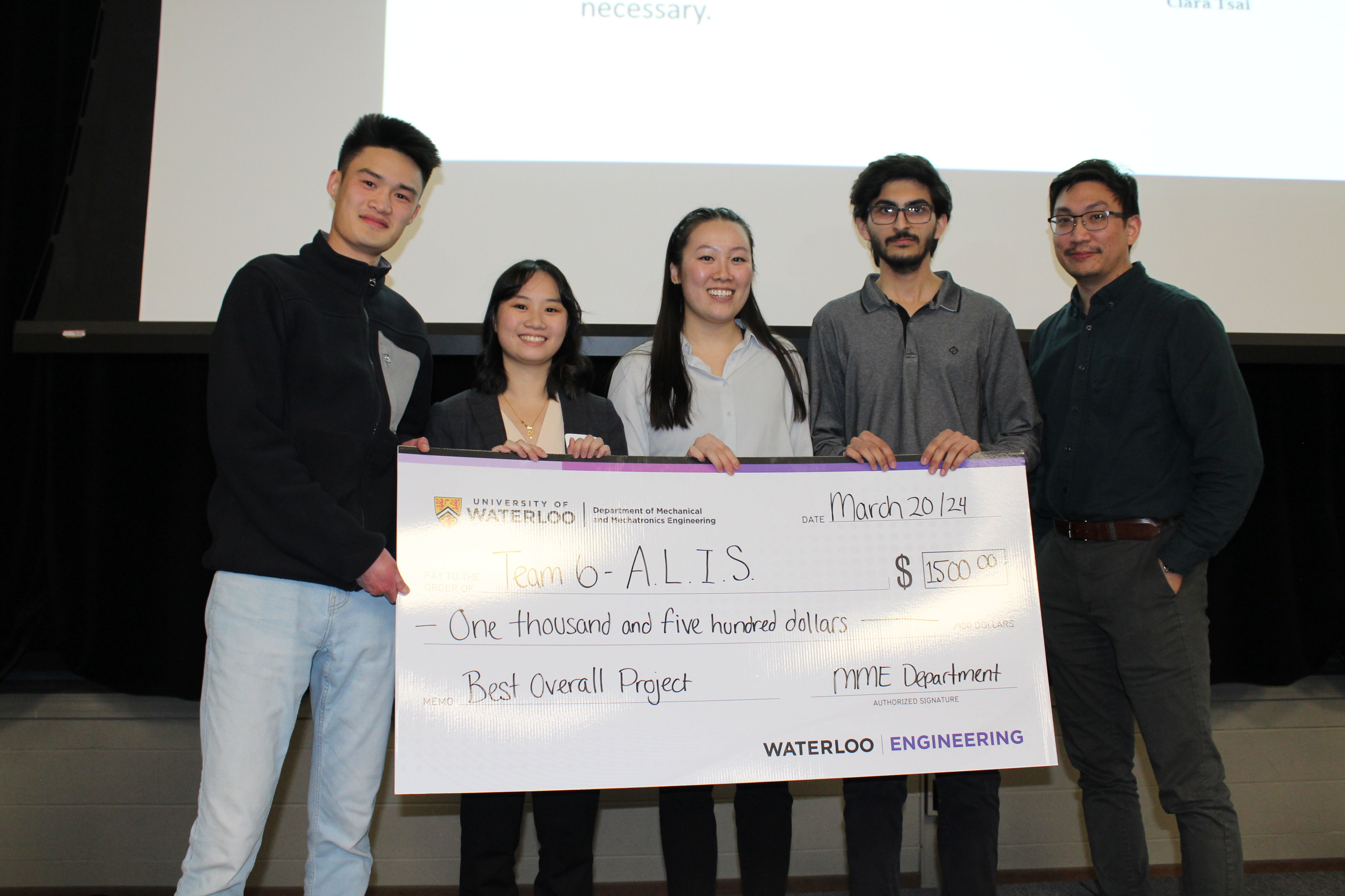 A.L.I.S. winning the Best Overall Design